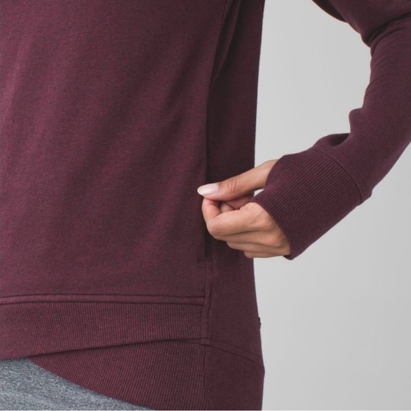 Lululemon | On The Double Pullover | Sz 6 | Heathered Bordeaux Drama | EUC - Picture 3 of 10